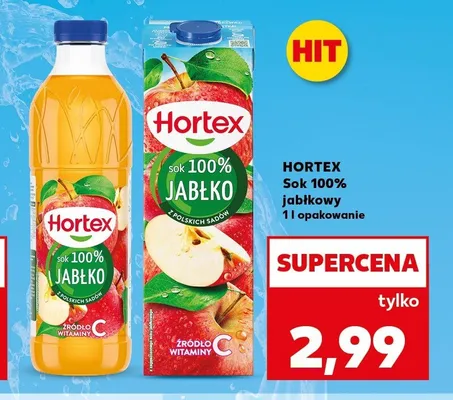 Sok 100% jabłkowy Hortex promocja w Kaufland
