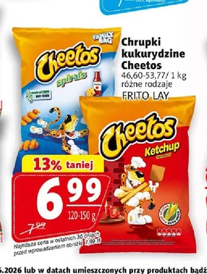 Chrupki kukurydziane Cheetos Spirals promocja w Prim Market