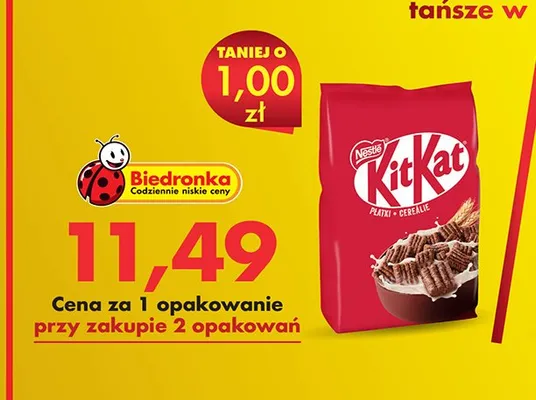 Płatki Kit Kat promocja w Biedronka