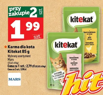 Karma dla kota Kitekat z kurczakiem w sosie promocja w TOPAZ