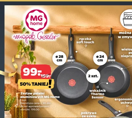 Zestaw patelni aluminiowych Mg Home promocja w Netto