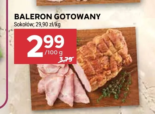 Baleron gotowany Sokołów promocja w Stokrotka