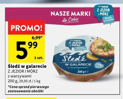 Śledź w galarecie z warzywami Z Jezior i Mórz promocja w Intermarche