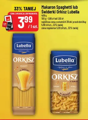 Makaron Spaghetti Orkisz Lubella promocja w POLOmarket