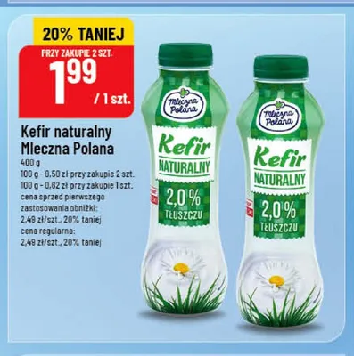 Kefir naturalny Mleczna Polana promocja w POLOmarket