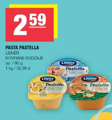 Pasta Pastella wybrane rodzaje promocja w SPAR