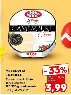 Ser Camembert, Brie sery pleśniowe promocja w Kaufland