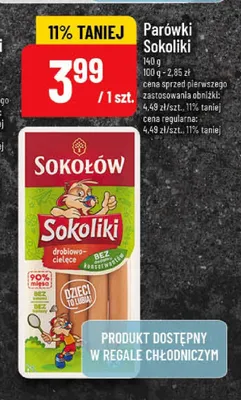 Parówki Sokoliki Sokołów promocja w POLOmarket