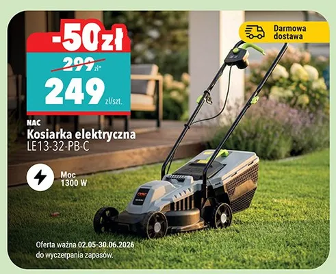 Kosiarka elektryczna LE13-32-PB-C 1300W NAC promocja w Biedronka