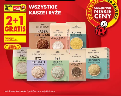 Ryż biały długoziarnisty Plony Natury promocja w Biedronka