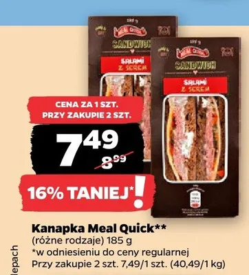 Kanapka Meal Quick promocja w Netto