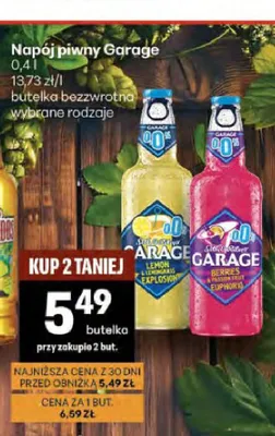 Napój piwny bezalkoholowy Garage Berries & Passion Fruit Euphoria 0,0% butelka bezzwrotna promocja w Delikatesy Centrum