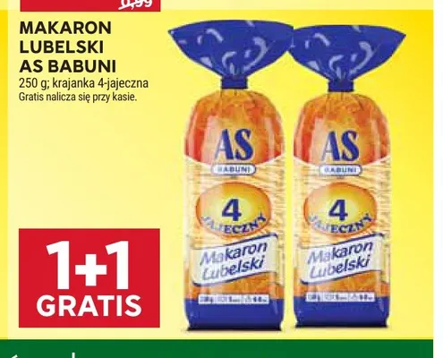 Makaron Lubelski As Babuni krajanka 4-jajeczna promocja w Stokrotka