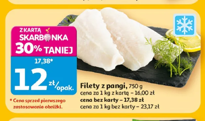 Filety z pangi mrożone promocja w Auchan