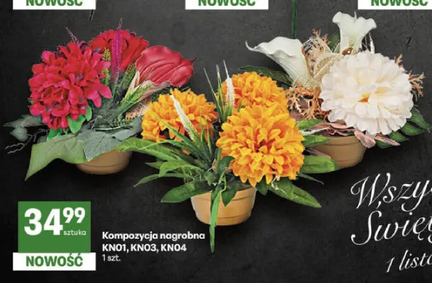 Kompozycja nagrobna KN04 promocja w Delikatesy Centrum