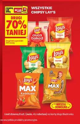 Chipsy Lay's Max Karbowane Paprika promocja w Biedronka