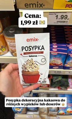 Posypka dekoracyjna kakaowa promocja w Dino