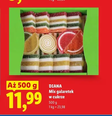 Mix galaretek w cukrze Diana promocja w Lidl