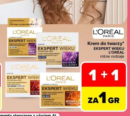 Krem do twarzy Ekspert Wieku 60+ na noc L'Oréal promocja w Carrefour