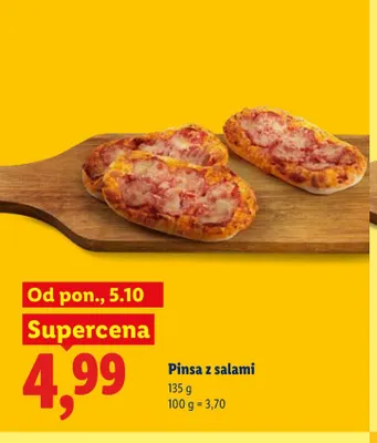 Pinsa z salami promocja w Lidl