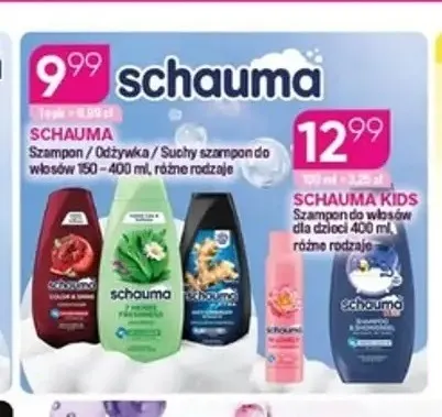 Szampon do włosów dla dzieci Schauma Kids promocja w Drogerie Koliber