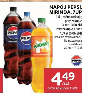 Napój Pepsi, Mirinda, 7up promocja w Stokrotka