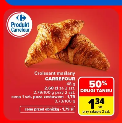 Croissant maślany Carrefour promocja w Carrefour