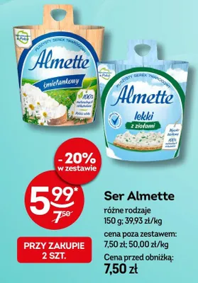 Ser śmietankowy, kołki z ziołami promocja w Żabka