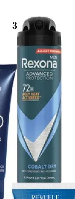 Antyperspirant w sprayu męski Rexona Men Advanced Protection Cobalt Dry promocja w Hebe