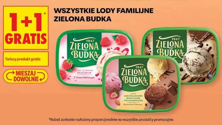 Lody familijne Zielona Budka promocja w Biedronka