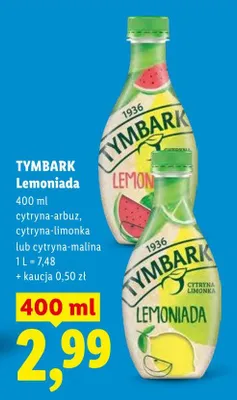 Lemoniada Tymbark cytryna-arbuz promocja w Lidl