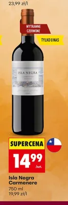 Wino czerwone Isla Negra Carmenere promocja w Biedronka