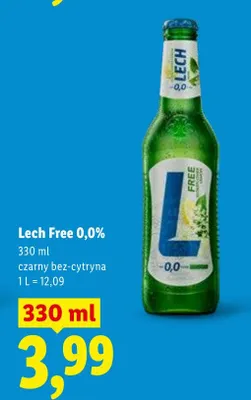 Piwo lech free 0,0% czarny bez-cytryna promocja w Lidl