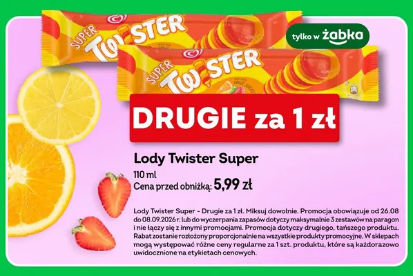 Lody Twister Super promocja w Żabka