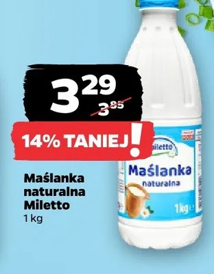 Maślanka naturalna promocja w Netto