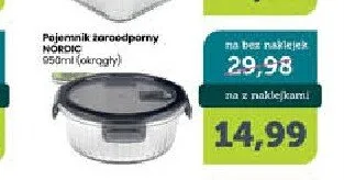 Pojemnik żaroodporny NORDIC 950ml (okrągły) promocja w TOPAZ