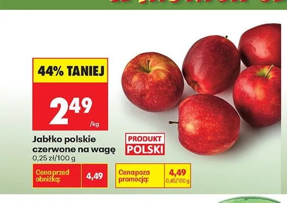Jabłko polskie czerwone promocja w Biedronka