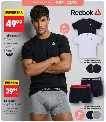 T-shirt męski 2-pak promocja w Biedronka