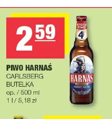 Piwo Harnaś butelka promocja w SPAR
