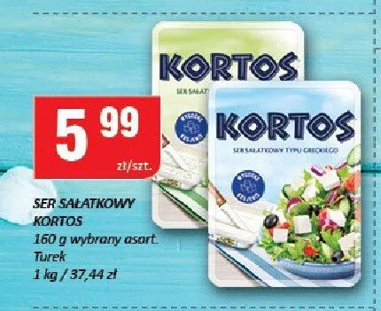 Ser sałatkowy Kortos z ziołami Turek promocja w Chorten
