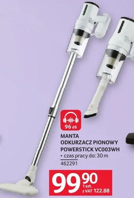 Odkurzacz pionowy POWERSTICK VC003WH MANTA promocja w Selgros