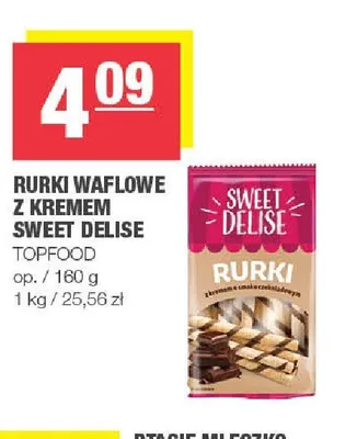 Rurki waflowe z kremem Sweet Delise promocja w SPAR