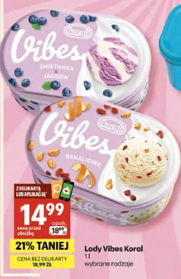 Lody Vibes promocja w Delikatesy Centrum