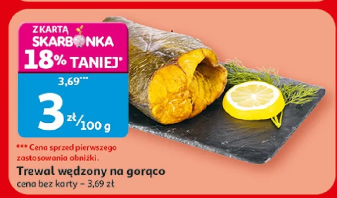 Trewał wędzony na gorąco promocja w Auchan