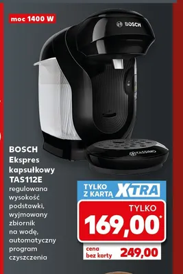 Ekspres kapsułkowy TAS112E Bosch promocja w Kaufland