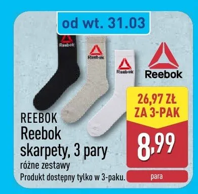 Skarpety 3 pary różne zestawy promocja w Aldi