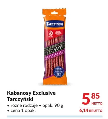 Kabanosy Exclusive Tarczyński promocja w Makro