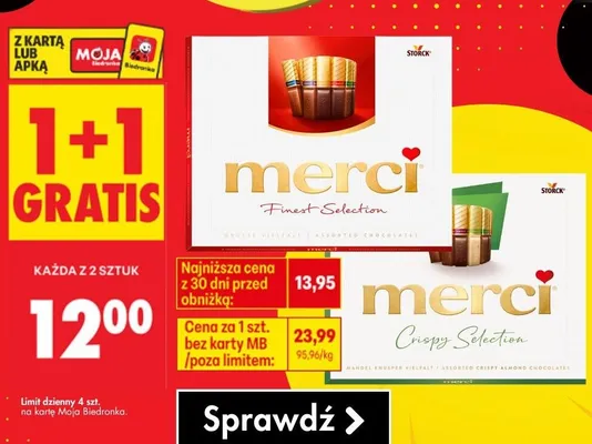 Czekoladki Merci Finest Selection promocja w Biedronka