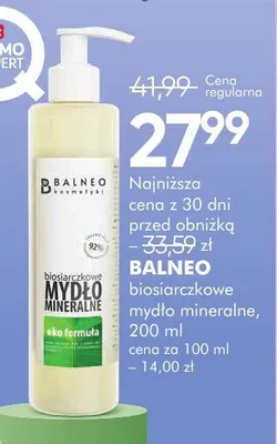 Mydło mineralne Balneo 200ml promocja w Super-Pharm