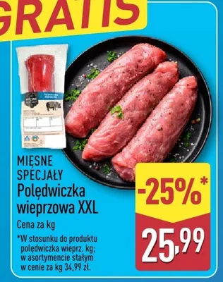 Kiełbasa Polędwiczka wieprzowa XXL promocja w Aldi